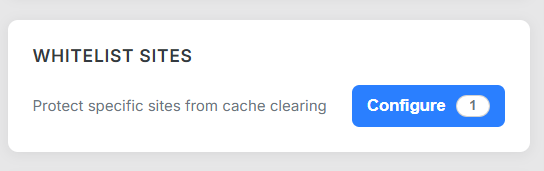 Whitelist sites configuration with protected domain rules